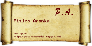 Pitino Aranka névjegykártya