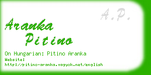 aranka pitino business card